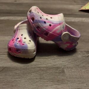 Kids Pink and Purple Crocs